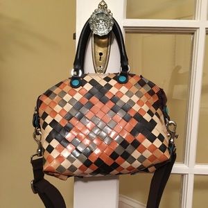 Gabs Leather Satchel w/Crossbody Strap